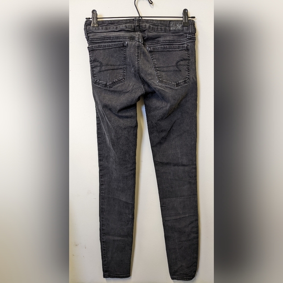 American Eagle Outfitters Charcoal Super Stretch Jeans - Picture 2 of 4